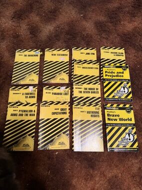 - Lot 13 Cliffs Notes study guides

- See picture for titles
